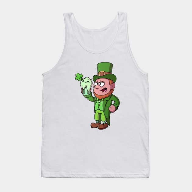 Drunk Leprechaun Tank Top by TheMaskedTooner